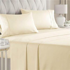 4 Pcs Sheet Set Breathable Cooling Hotel Luxury Extra Soft Deep Pockets Easy Fit